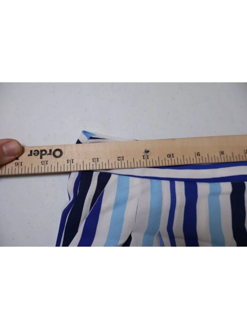Do+Be Blue White Stripe Wide Leg Crop Pants NWT Nordstrom Size M